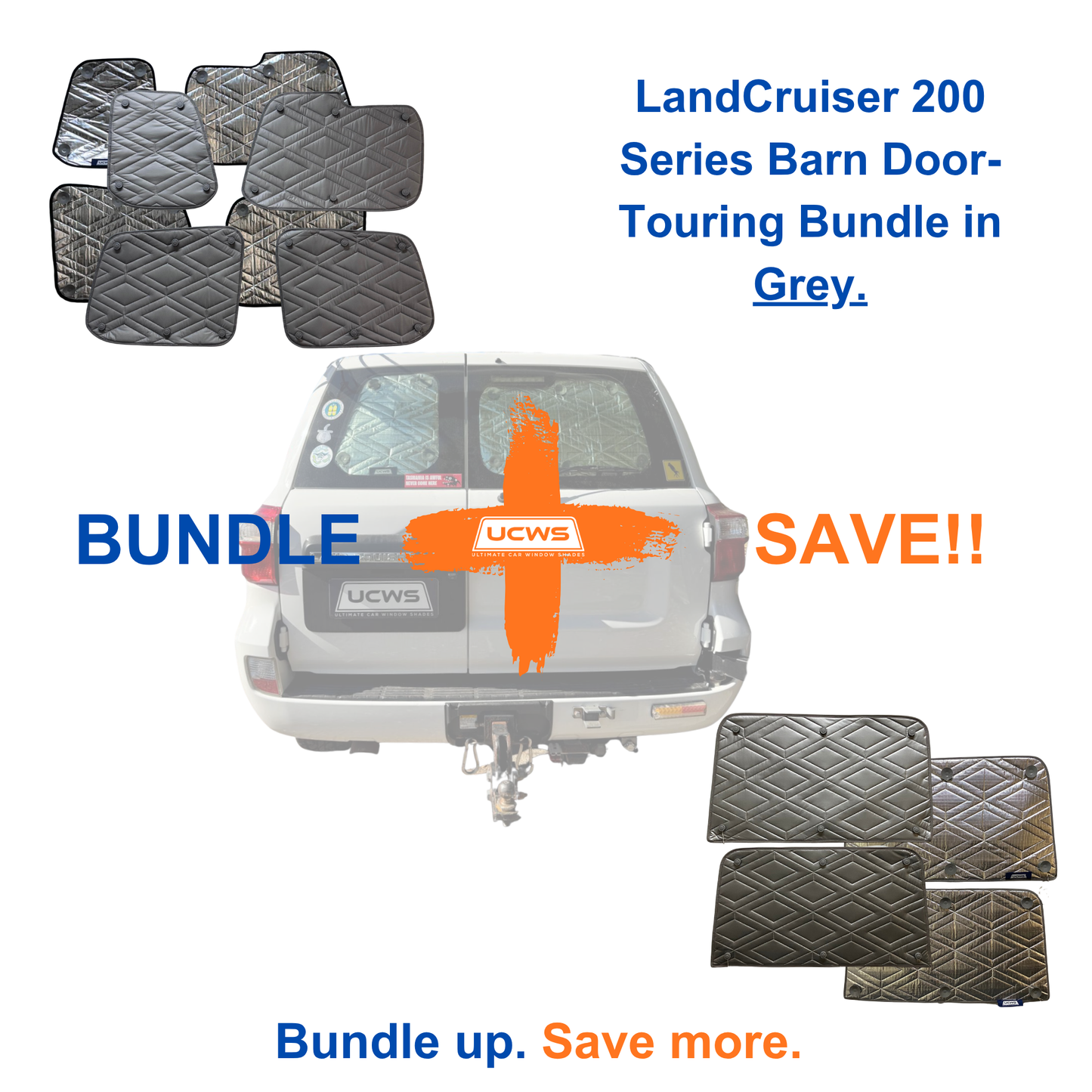 Toyota LandCruiser 200 Series Barn Door - Touring Bundle (Cargo & Doors) - Grey