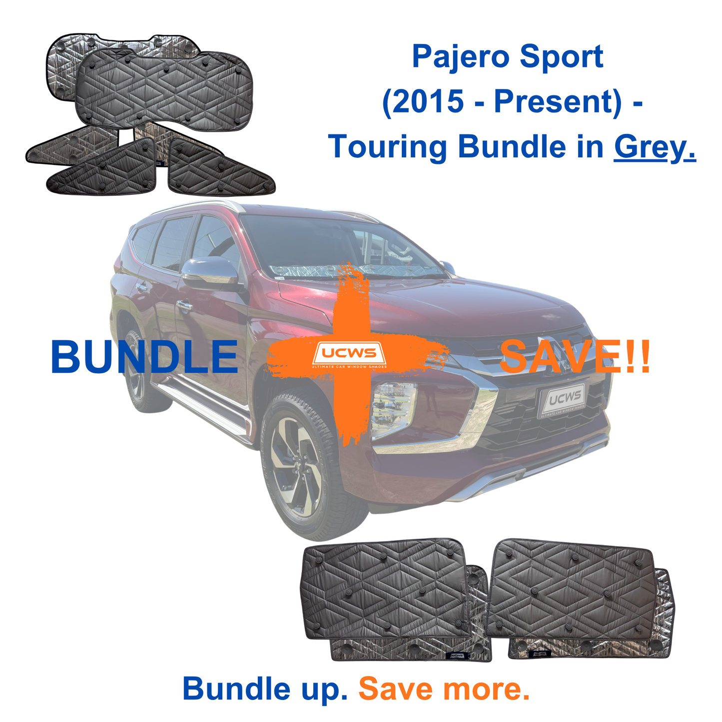 Mitsubishi Pajero Sport (2015-present) - Touring Bundle (Cargo & Doors) - Grey
