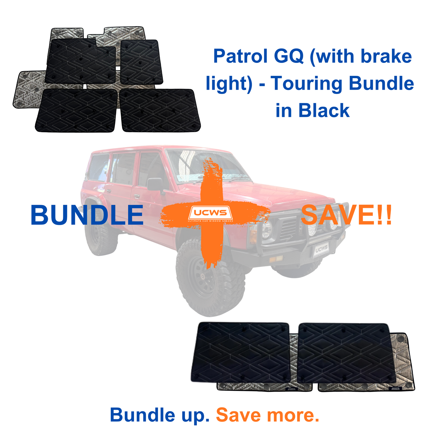 Nissan Patrol GQ - Touring Bundle (Cargo & Doors) *With Brake Light - Black