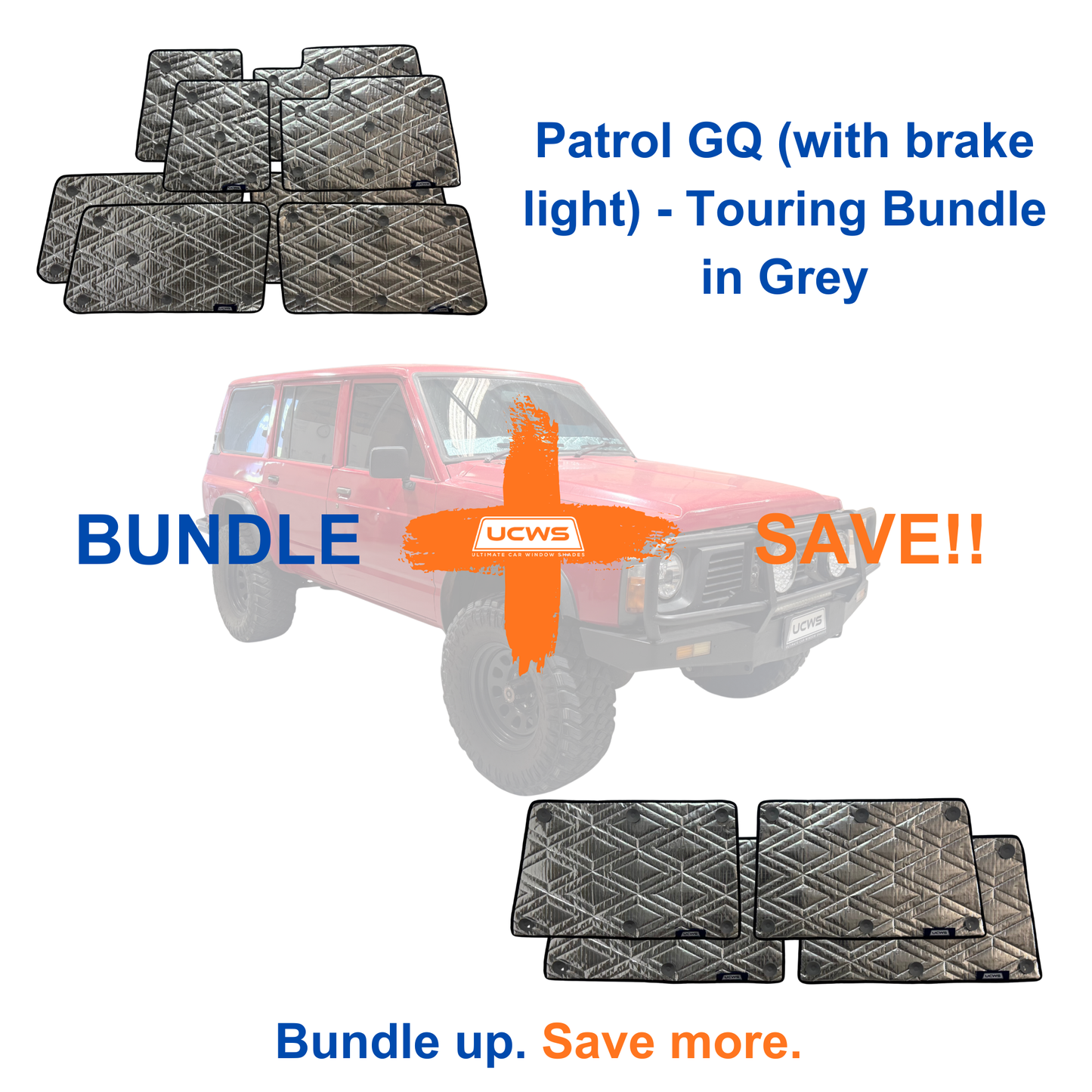 Nissan Patrol GQ - Touring Bundle (Cargo & Doors) *With Brake Light - Grey