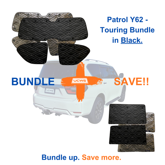 Nissan Patrol Y62 (Rear Camera Compatible) - Touring Bundle (Cargo & Doors) - Black