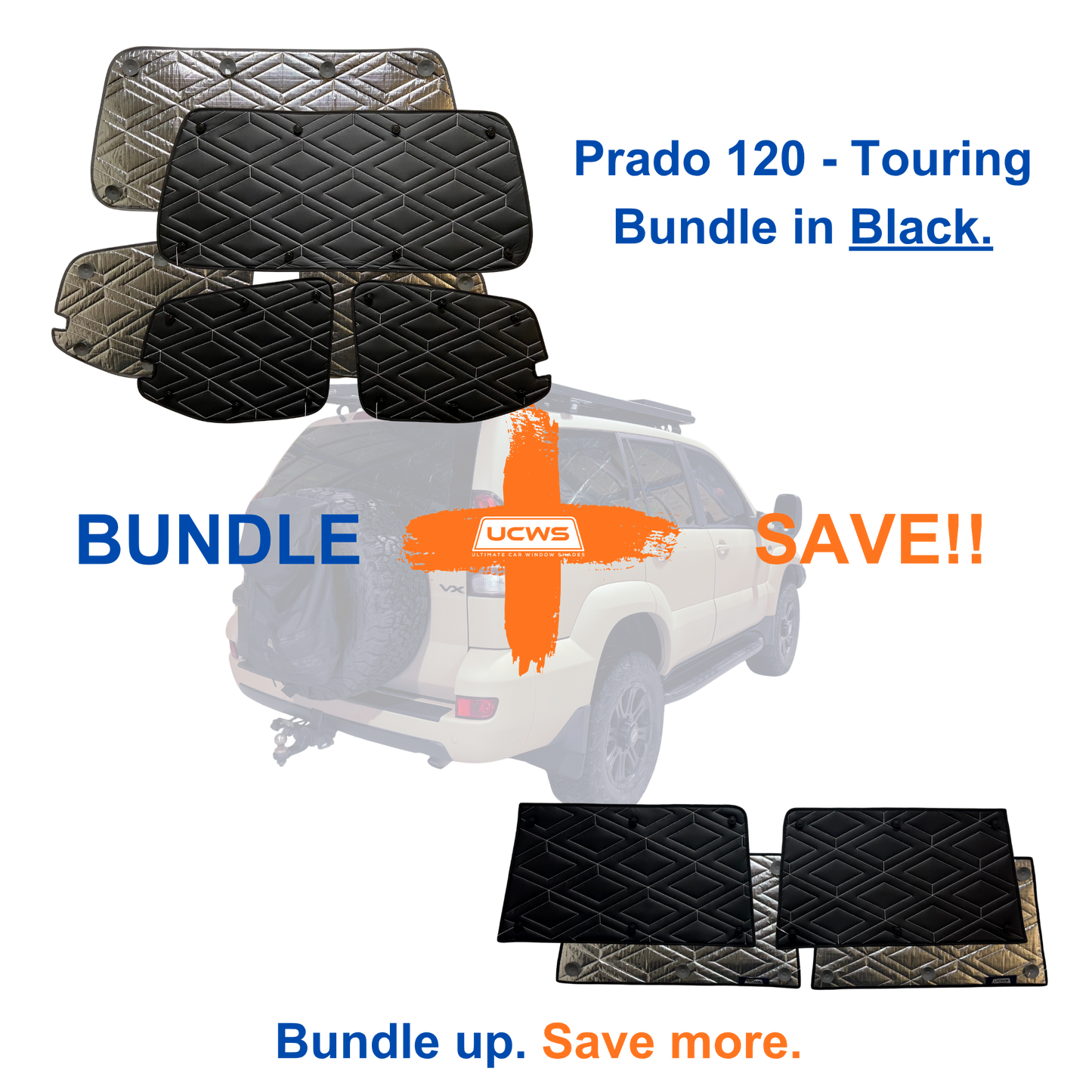 Toyota Prado 120 Series - Touring Bundle (Cargo & Doors) - Black