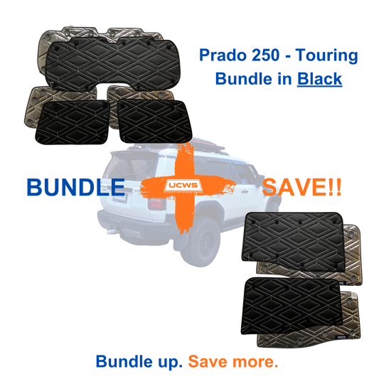 Toyota Prado 250 Series (Digital Rear View Compatible) - Touring Bundle (Cargo & Doors) - Black