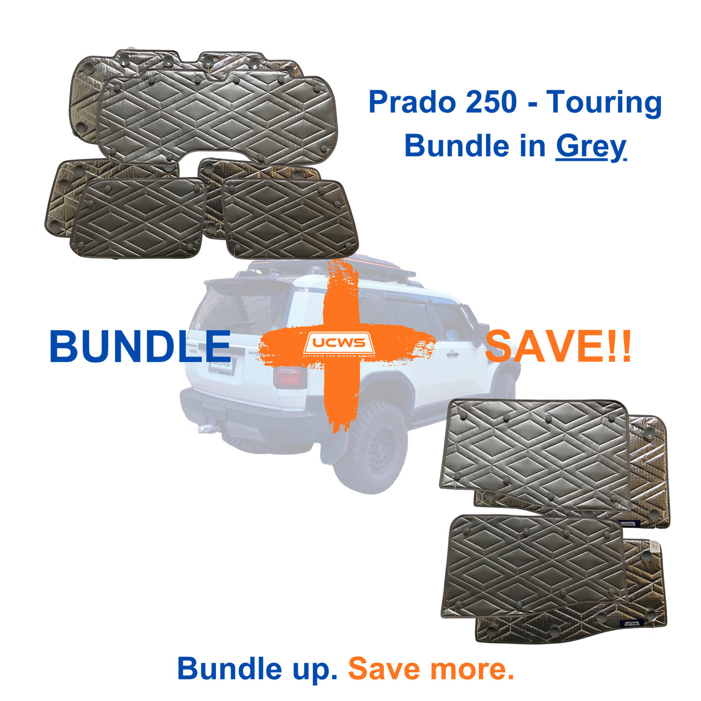 Toyota Prado 250 Series (Digital Rear View Compatible) - Touring Bundle (Cargo & Doors) - Grey