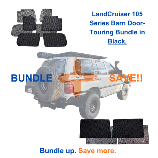 Toyota LandCruiser 105 Series Barn Door - Touring Bundle (Cargo & Doors) - Black