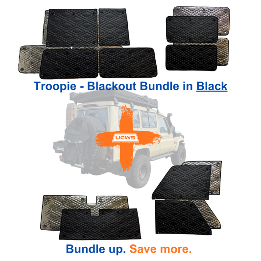 Toyota Troop Carrier - Blackout Bundle (Cargo + Front Cab) - Black
